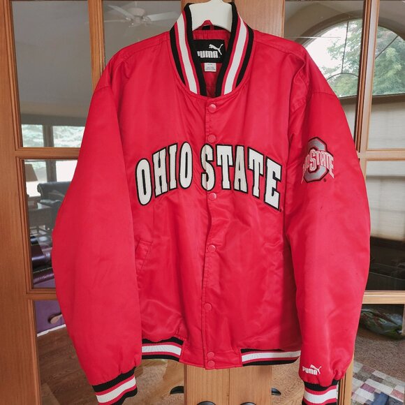 Ohio State Men's Puma Quilt Snap Front Jacket Size Large - Picture 1 of 4